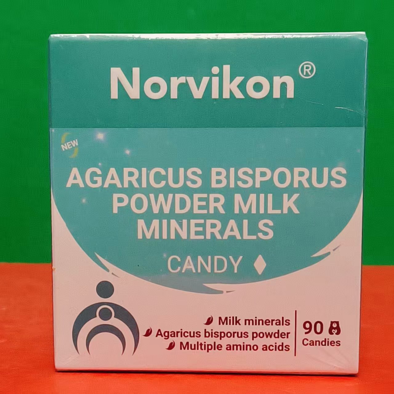 临期美国进口Norvikon诺维肯乳矿物盐氨基酸糖果108g盒装压片糖果