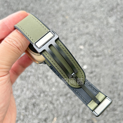 适用于小米手表表带S4疯马纹硅胶磁吸s1/s2/s3男女watchs4sport