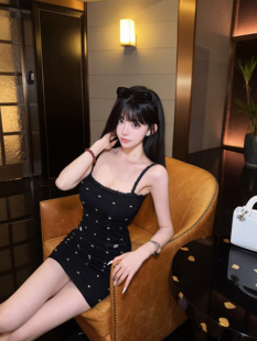 Eva君君酱韩系气质小香风方糖钉钻针织吊带羊毛连衣裙女修身短裙