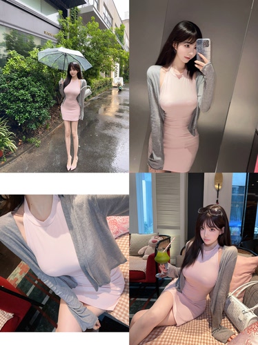 Eva君君酱气质休闲慵懒风长袖薄针织防晒百搭开衫外套女韩系罩衫