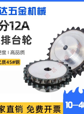 6分12a-2双排链轮带台阶国标45钢