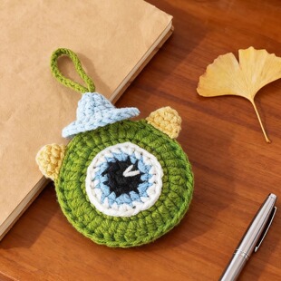 成品手工编织门禁卡套钥匙扣钩airtag圆形水滴感应卡追踪器保护套