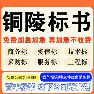 铜陵专业标书制作技术标排版做服务方案招标设计电子投标文件编写