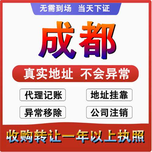 成都都江堰彭州崇州简阳公司个体户注册代账变更注销营业执照减资