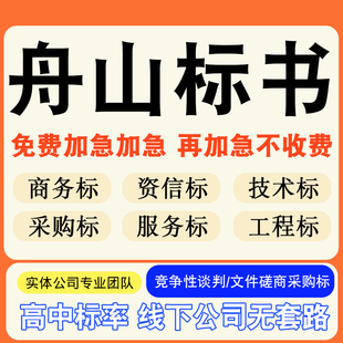 舟山专业标书制作技术标排版服务做方案招标设计电子投标文件编写