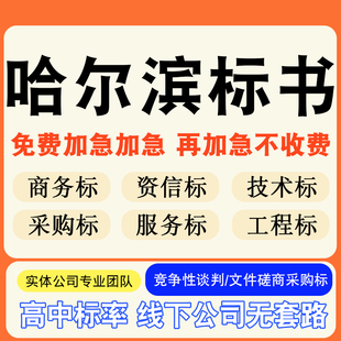 哈尔滨专业标书制作技术标排版服务方案招标设计电子投标文件编写