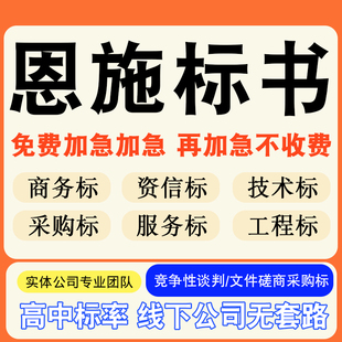 恩施专业标书制作技术标排版服务做方案招标设计电子投标文件编写