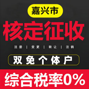 嘉兴个体户核定征收双免公司返税园区税务咨询财务咨询地址挂靠