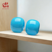 天然绿松石散珠高瓷老型桶珠腰珠顶珠隔珠松石手串配饰配珠 包邮