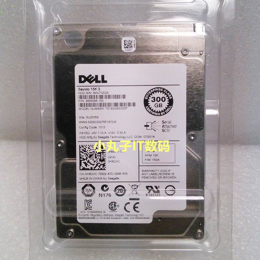 DELL R610 R620 R630 R710 R720 300G SAS 15K 2.5寸 6Gbps硬盘