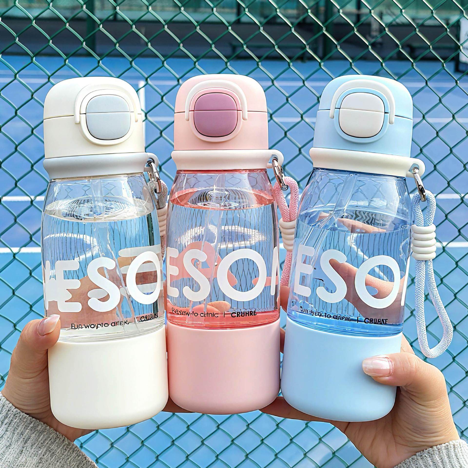 双饮高颜值水杯tritan男女通用大容量运动杯便携式上学杯子英文,餐饮具,随手杯,淘宝优惠券,粉丝福利购,淘宝优惠卷