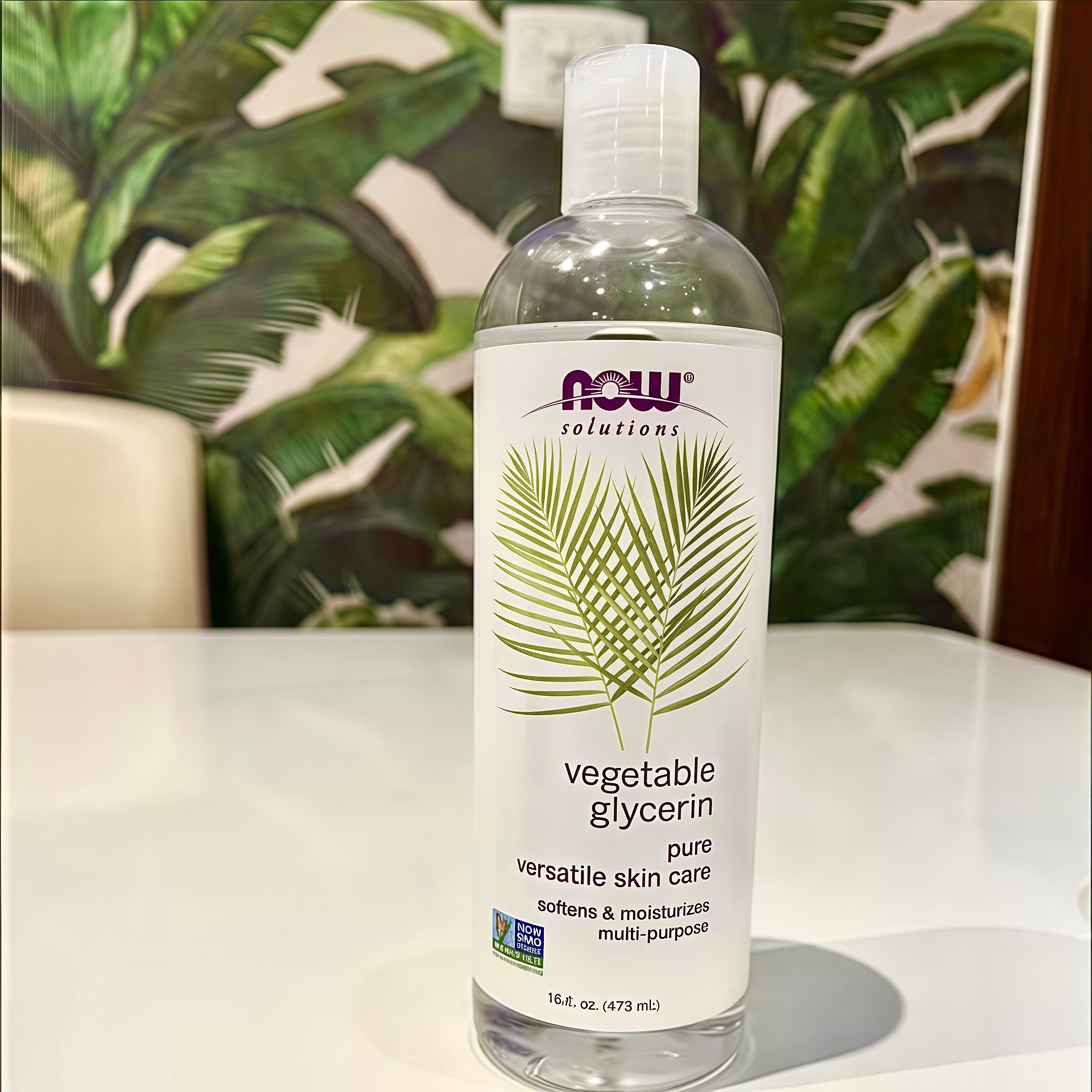 美国NOW Foods诺奥植物甘油身体按摩油保湿滋润无香不油腻473ml