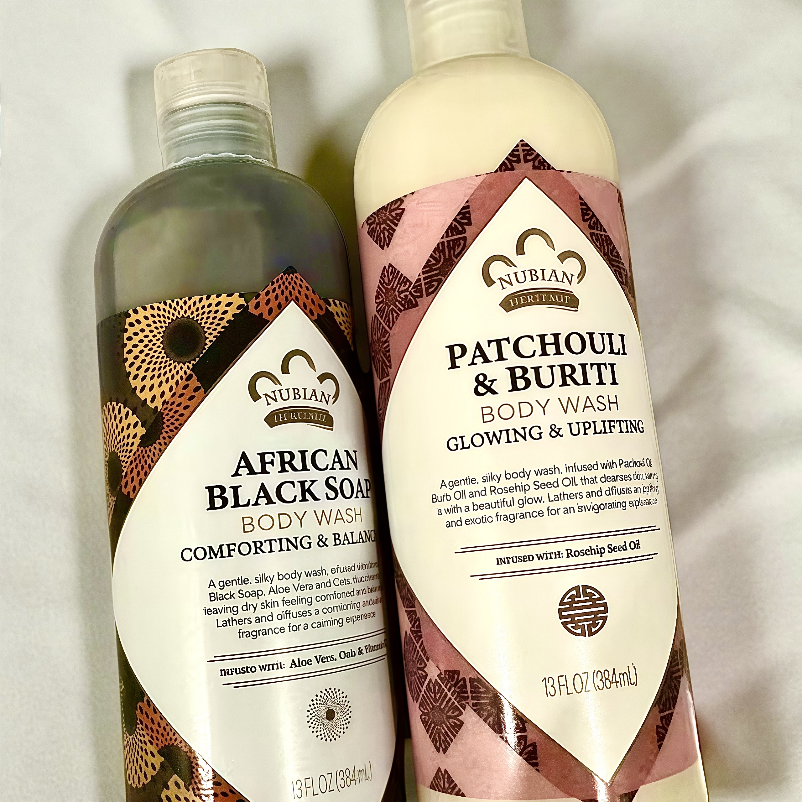 Nubian Heritage非洲黑皂沐浴露温和清洁舒缓补水留香沐浴露384ml