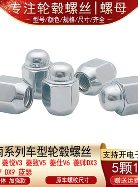 适用东南翼舞A5菱致V5菱仕V6 DX3 DX5 DX7 DX9轮胎螺丝帽轮毂螺母