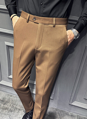 2024秋季新款修身裤子高级感小脚休闲西裤男A311-DK9981-P75