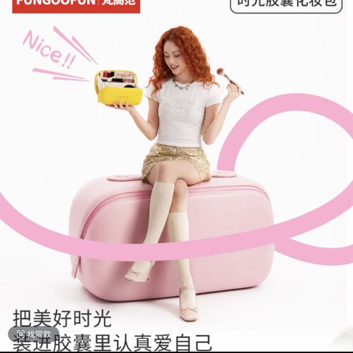 fungoofun 梵高范多功能高档时尚简约 便携式胶囊化妆包洗漱包