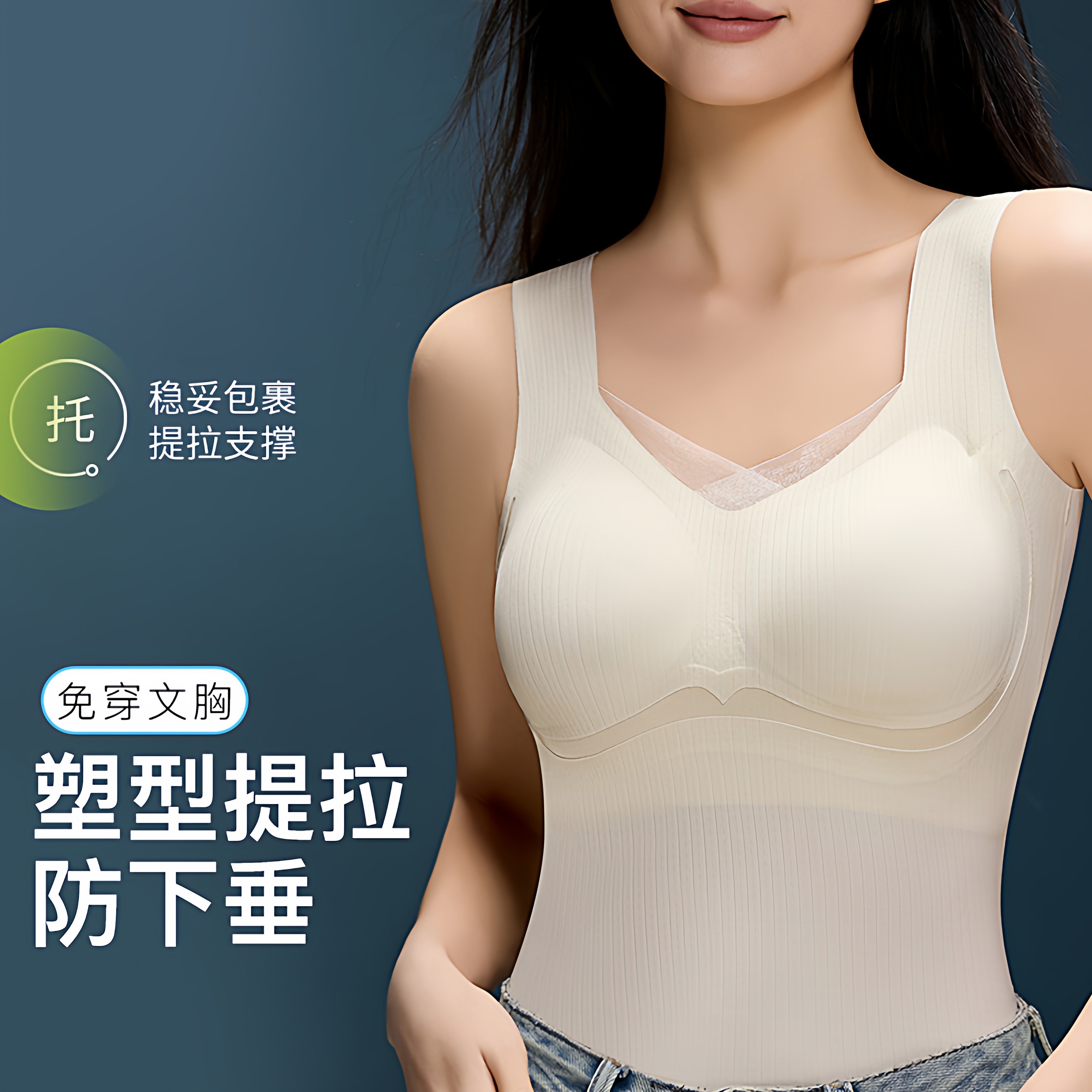 无痕打底美背内衣背心聚拢无钢圈文胸背心带胸垫内搭可外穿吊女,女士内衣/男士内衣/家居服,保暖背心,淘宝优惠券,粉丝福利购,淘宝优惠卷