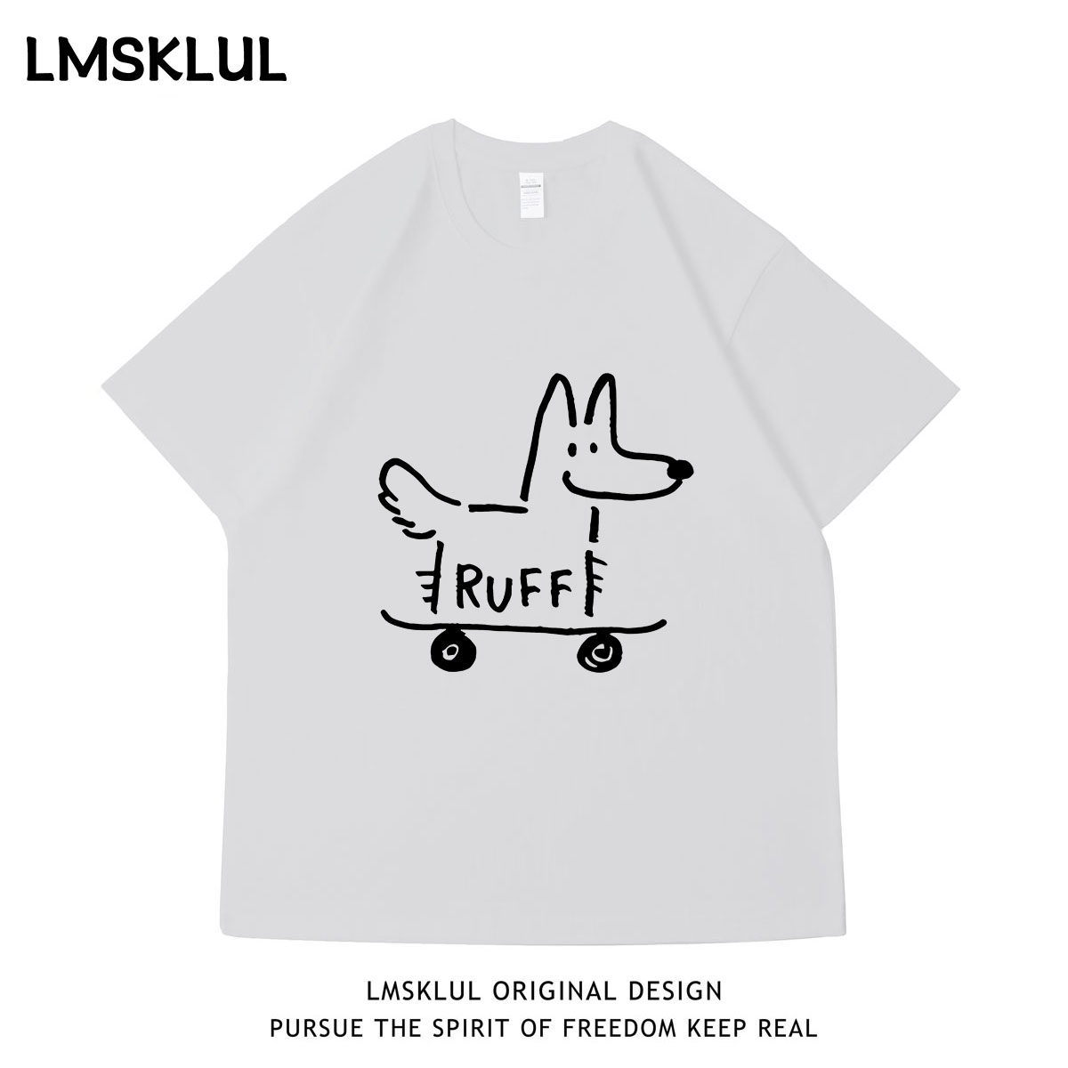 LMSKLUL短袖t恤女2026新款爆款夏季白色设计感美式半袖宽松上衣