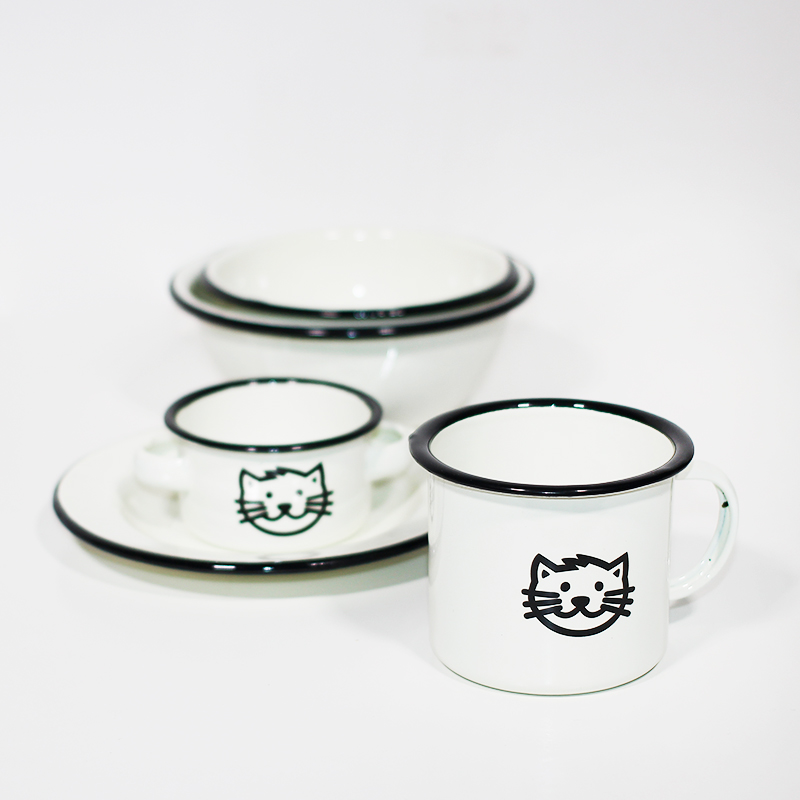 杂货复古套装猫咪卡通儿童餐具