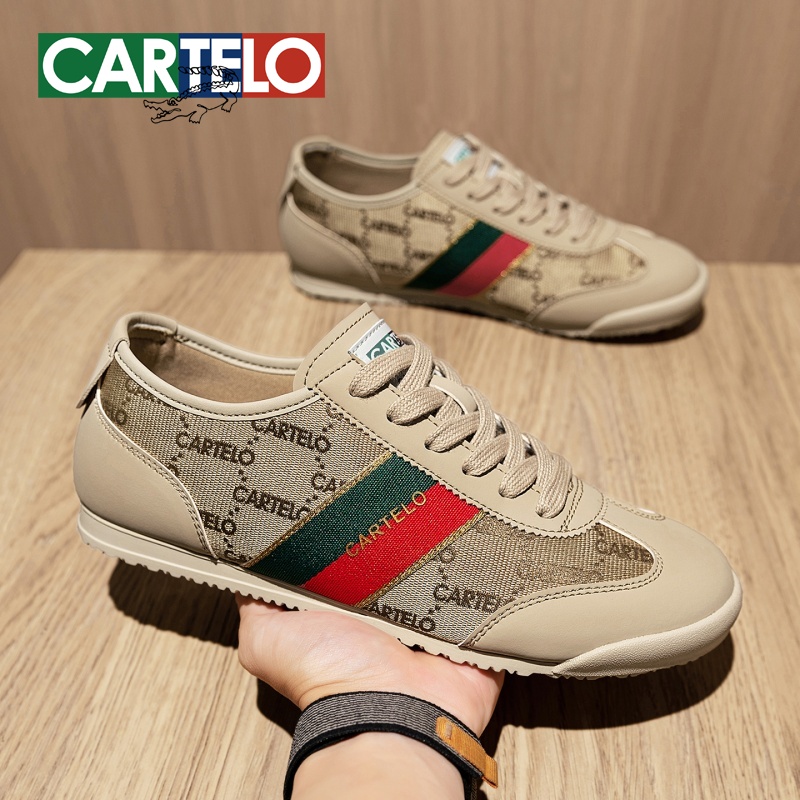 卡帝乐鳄鱼板鞋男设计高级感2025秋季运动休闲潮鞋男款薄底阿甘鞋