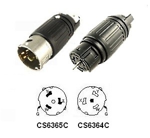 HUBBELL荷宝CS-6364c-6365C-50A安 大功率 工业电源插头 接头