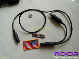 镁鍕 10pin 针 对讲机转换接头线 10 Pin MARITIME PTT 3头款式