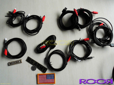 美国 USA Micro USB 手机数据线 充电线 带Led 灯 晚上照明使用