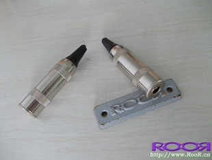 进口 美国 SwitchCraft 6.35 6.5 全铜接头单声道 镀铑插头 插座