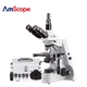 AmScope 40X 2500X专业三目生物显微镜实验诊所多功能物镜显微镜