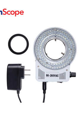 AmScope 80 LED显微镜紧凑型环形灯内置调光器