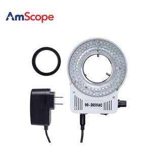 AmScope LED显微镜紧凑型环形灯内置调光器