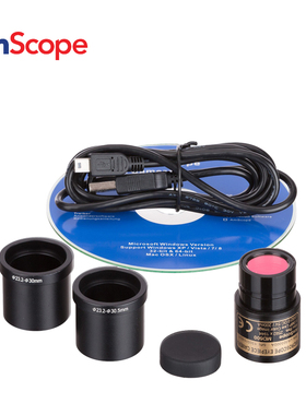 AmScope 500W像素静态和实时视频USB显微镜电子目镜光学相机配件