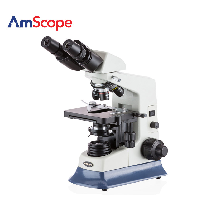 amscope 40x-2500x 双目复合显微镜实验室生物显微镜