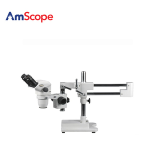 6.7X AmScope 45X双目高清体视显微镜可聚焦目镜 专业动臂式 设备