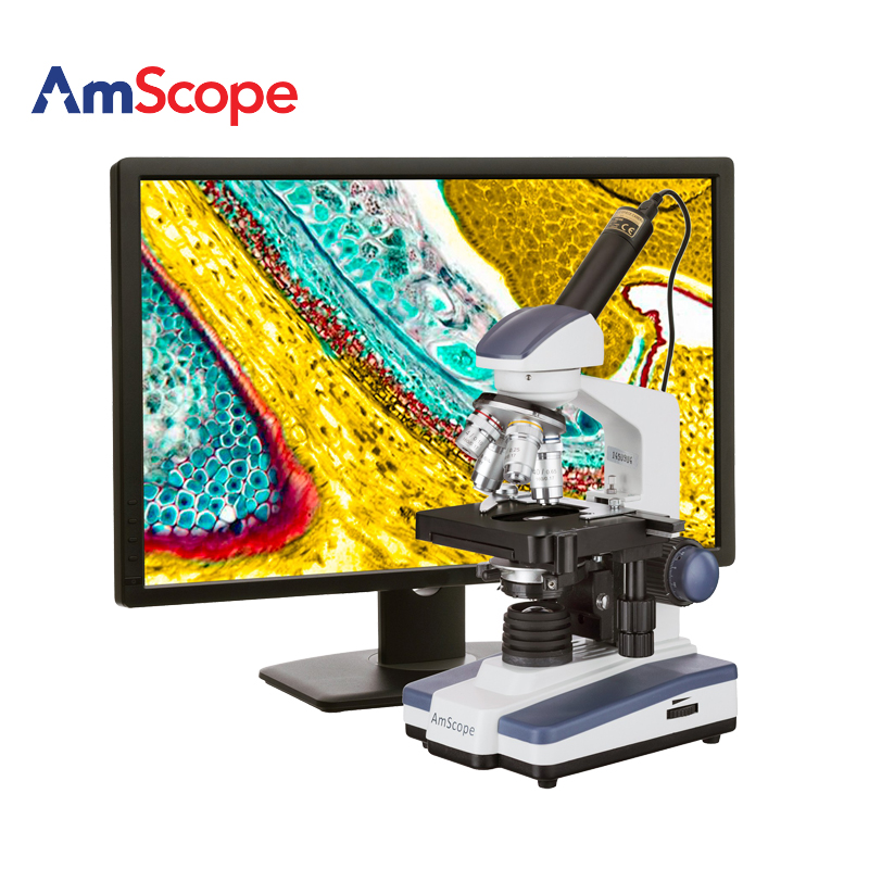 amscope数码复合生物显微镜