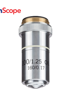 AmScope 100X消色差显微镜油浸入物镜显微镜配件