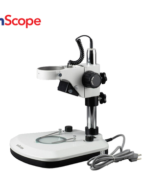 AmScope 有顶部和底部LED灯的新型显微镜台架体视底座