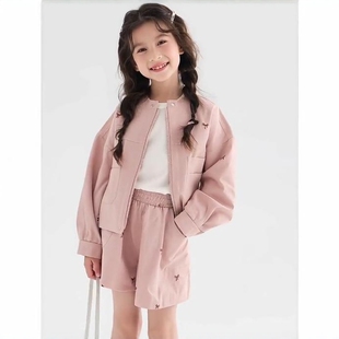 女童春装套装2026新款儿童蝴蝶结外套半身裙洋气中大童春秋两件套