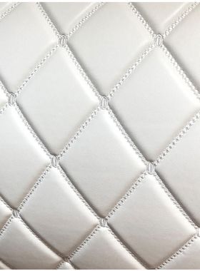 刺绣软包皮革面料ktv背景墙加厚带海绵pu皮墙围白色菱形包ktv门墙