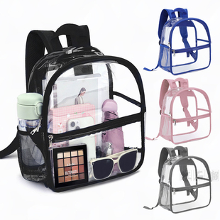 幼儿园透明书包女小班中班防水双肩包儿童舒适宽肩带蓝色男童背包
