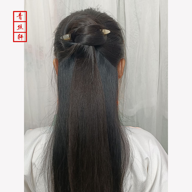 青丝轩发簪藏羊角双尖簪图片