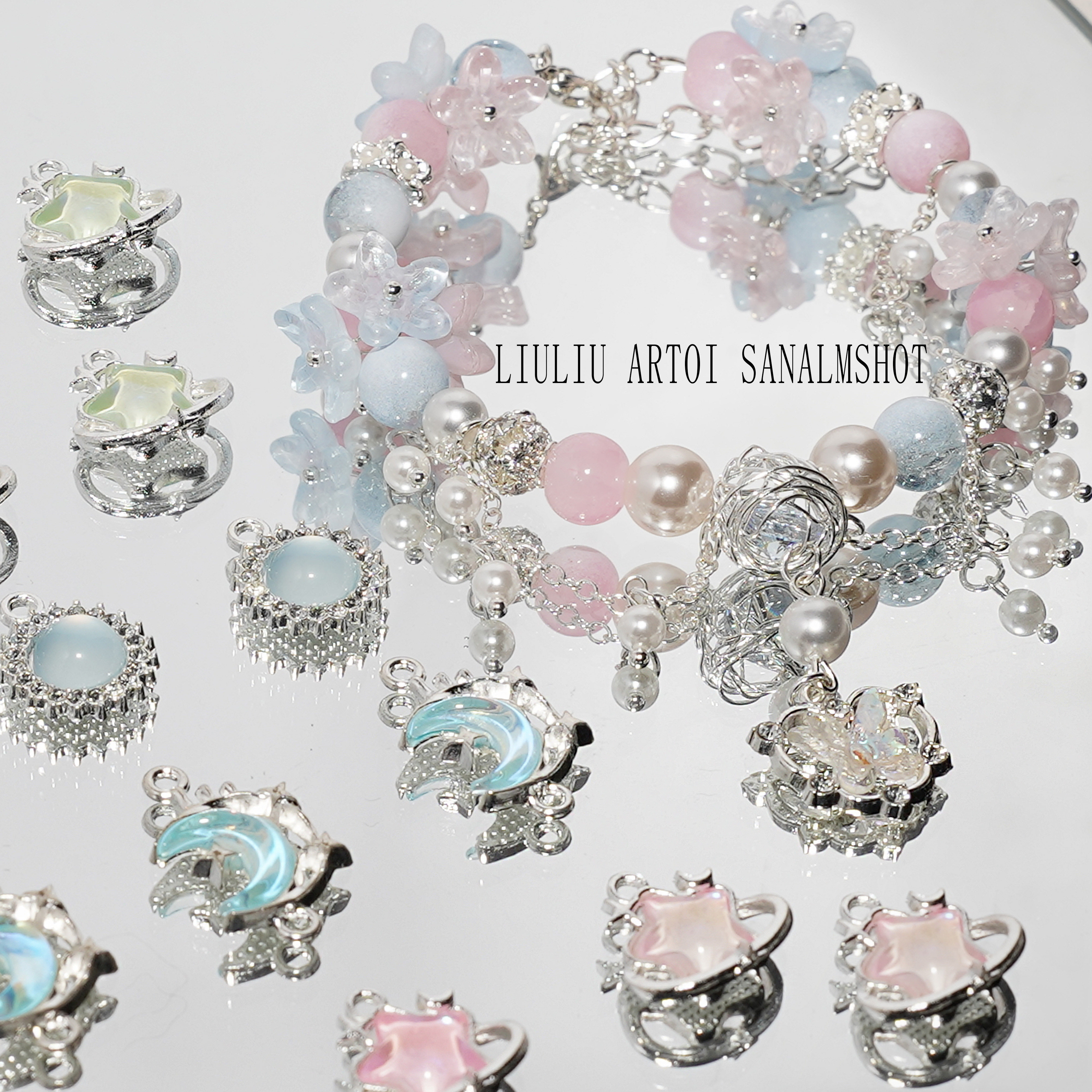 亮银爱心月亮合金吊坠金属手工diy串珠饰品配件制作手链项链材料,饰品/流行首饰/时尚饰品新,其他DIY饰品配件,淘宝优惠券,粉丝福利购,淘宝优惠卷