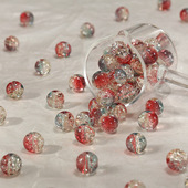 10mm 琉璃冰裂爆花珠手工diy手链串珠饰品材料 大鱼海棠系列