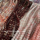 50颗装 冰透晕染洒金琉璃珠玻璃圆珠手工diy串珠手链散珠配件