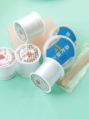 Эластичная леска, ожерелье и браслет ручной работы, аксессуар с аксессуарами, ручка, плетеное кольцо, набор материалов, DIY