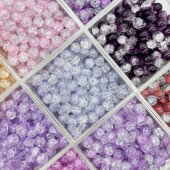 30颗装 10mm琉璃爆花珠手工串珠diy手链项链散珠祖母绿碎花珠