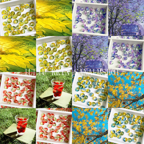 10mm双色冰裂琉璃珠手链项链