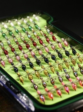 Y069路亚飞蚂蚁飞蝇钩飞钓马口溪哥白条套装格里菲斯若羽仿生饵