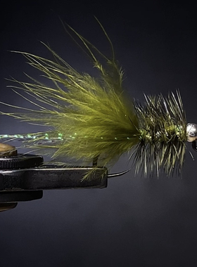 Y291武力八哥飞蝇钩飞钓湿式毛钩饰带Wooly bugger全水层鲈鱼鳟鱼