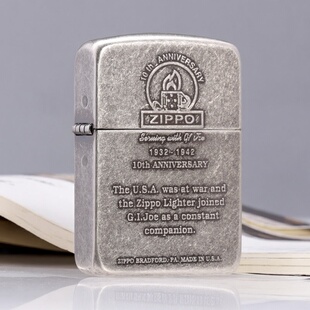 ZIPPO正品煤油打火机防风正版1941古银历史之10周年送男友礼物zp